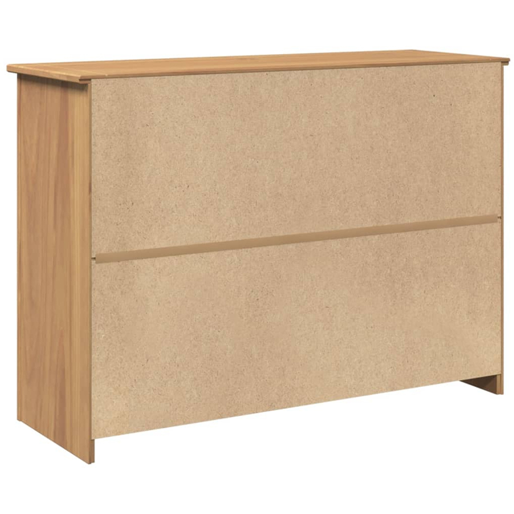vidaXL Panama 2 Door 3 Drawer Brown Solid Pine Wood Sideboard Image 6
