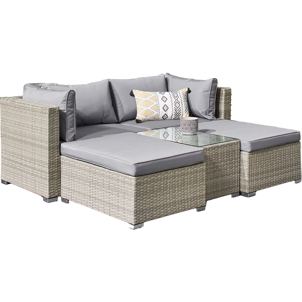 Outdoor Essentials Avalon 4 Seater Natural Rattan Garden Lounge Set Image 2