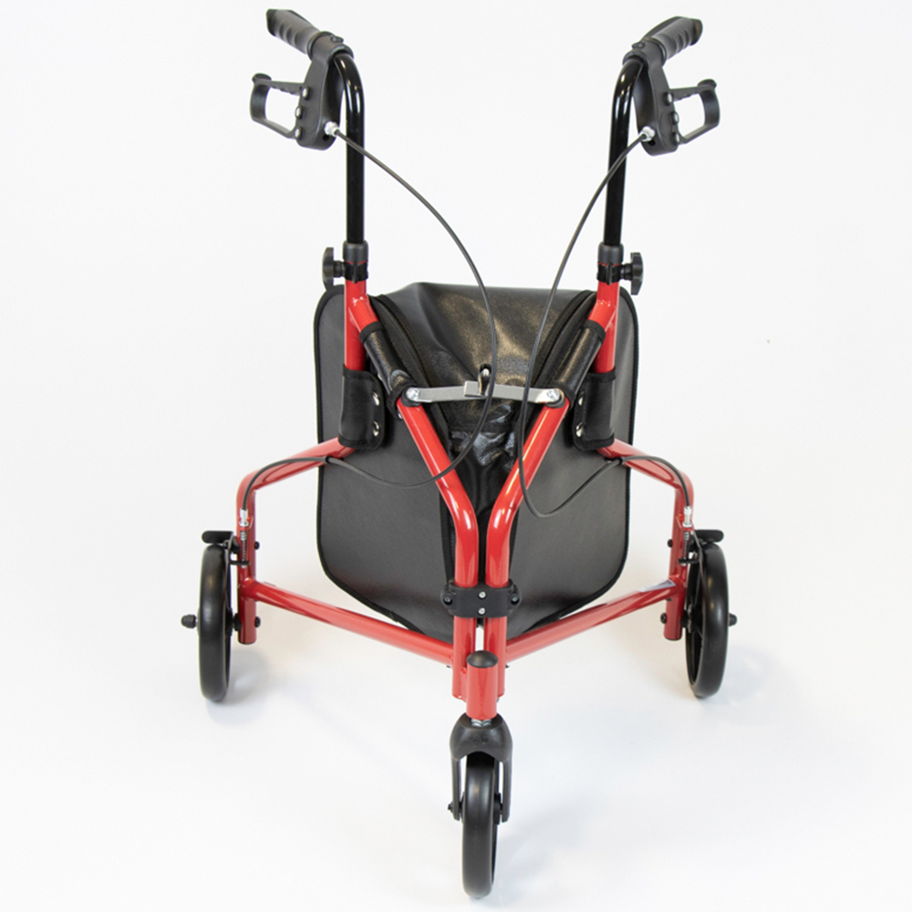 NRS Healthcare Red 3 Wheel Steel Rollator Image 2