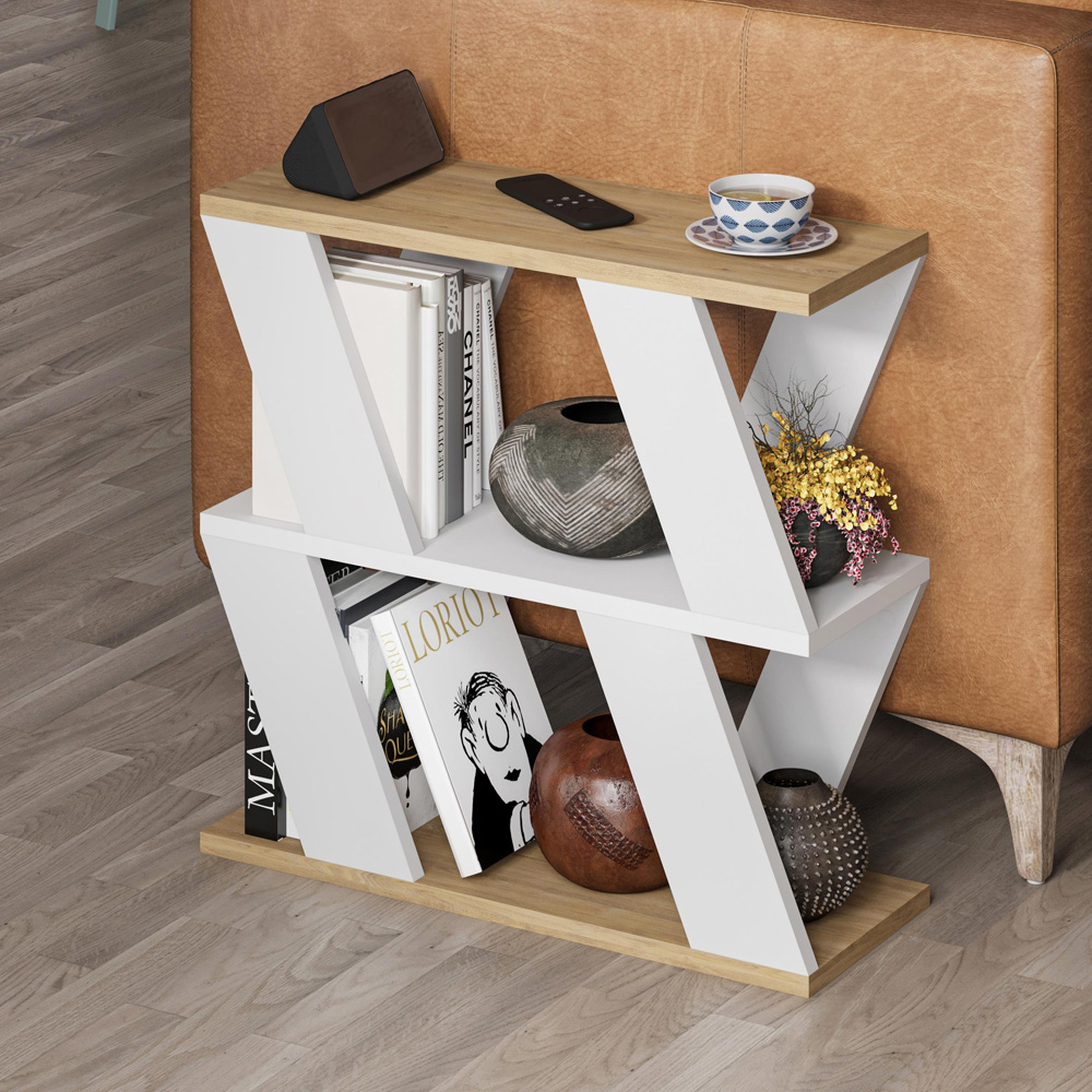 Decortie Lazena 2 Shelf Sapphire Oak Coffee Table Image 3