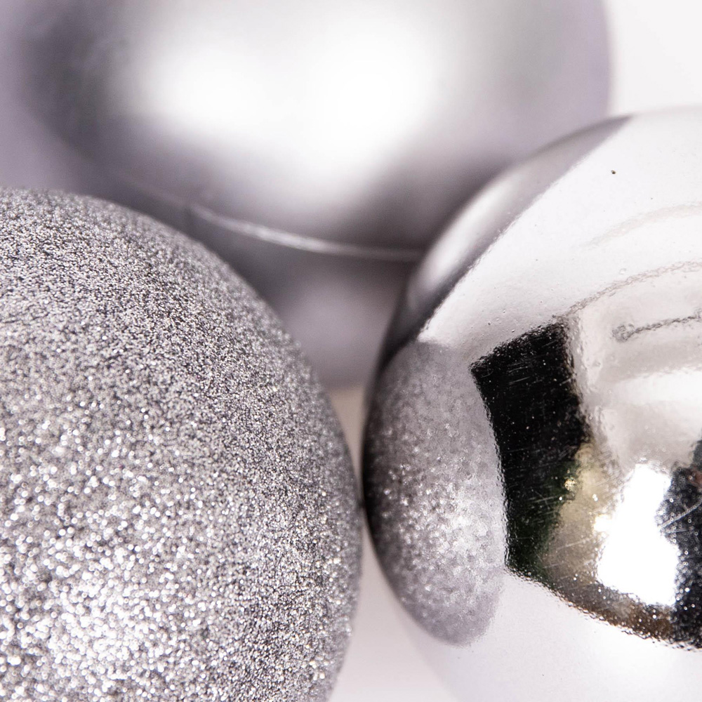 Shatchi 5cm Mid Grey Luxury Bauble 18 Pack Image 4