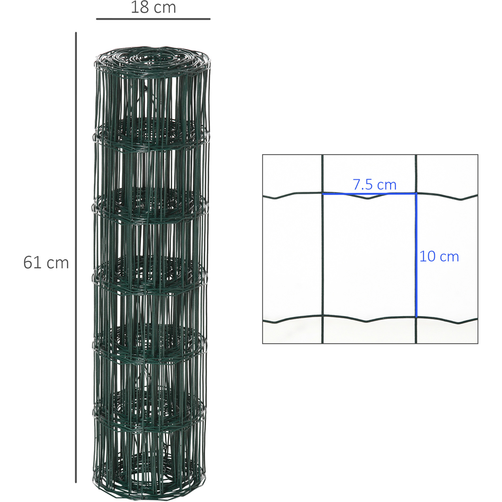 PawHut 0.6m x 10m PVC Coated Welded Wire Mesh Poultry Fence Netting Image 6