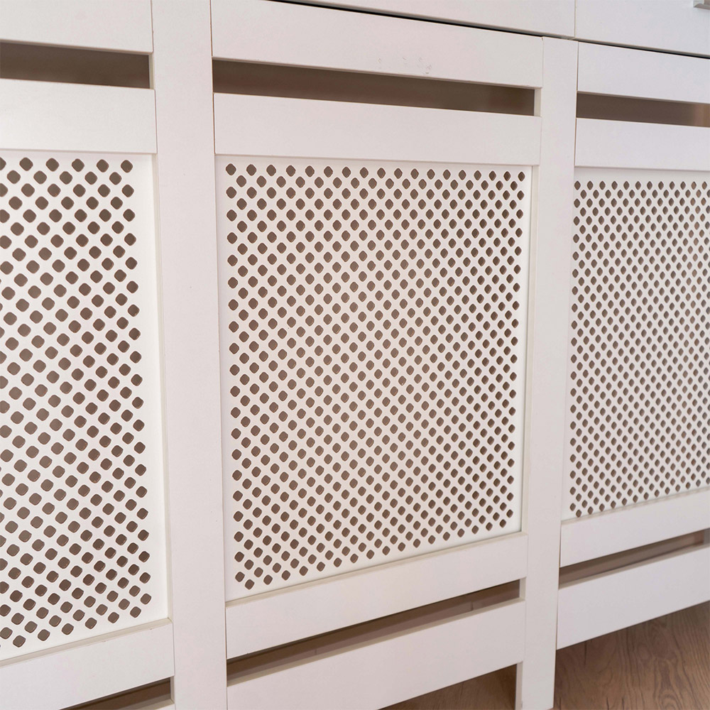 Portland 3 Drawer White Radiator Cover Large Image 5