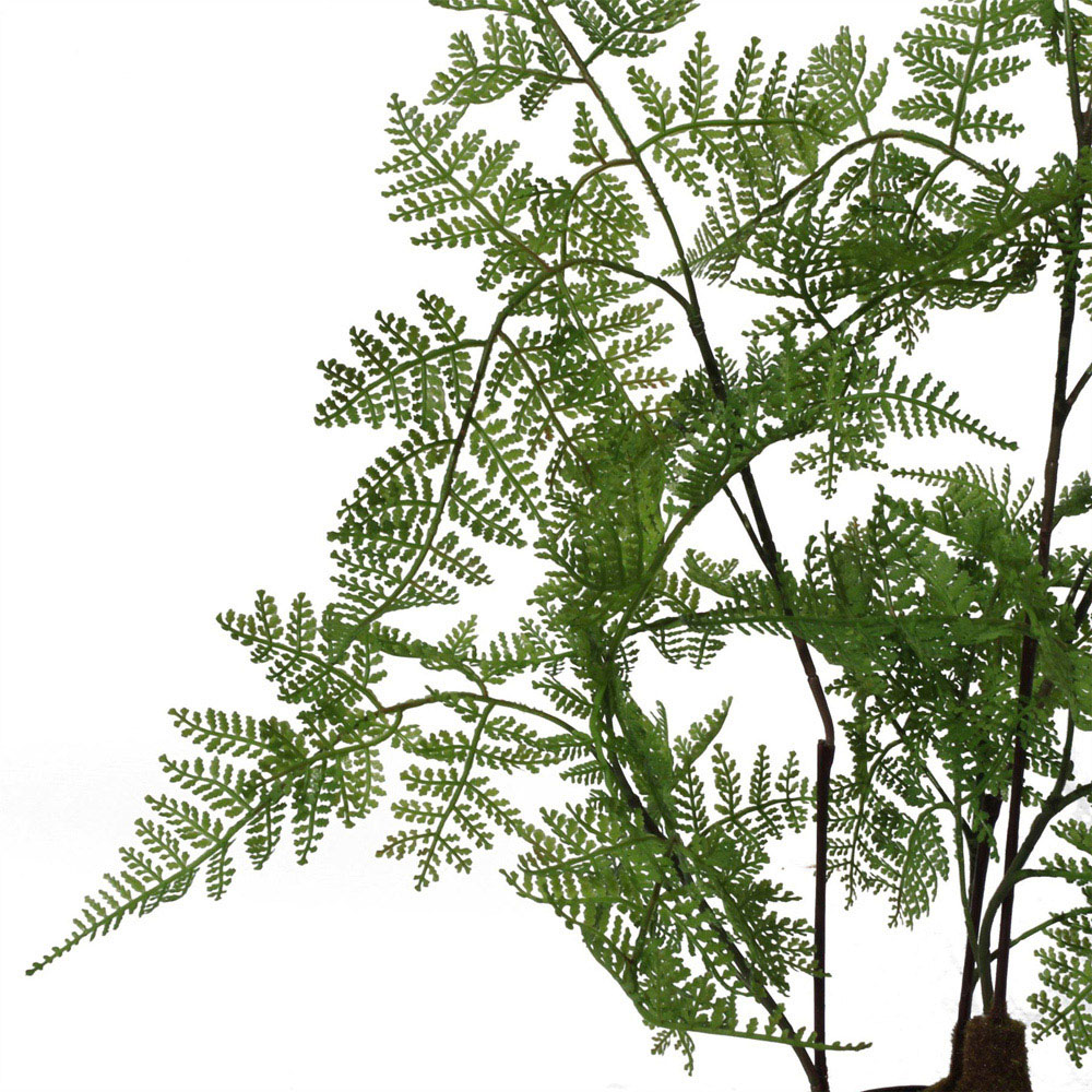 Botanik Natural Look Moss Fern Artificial Plant in Silver Planter 4.9ft Image 6