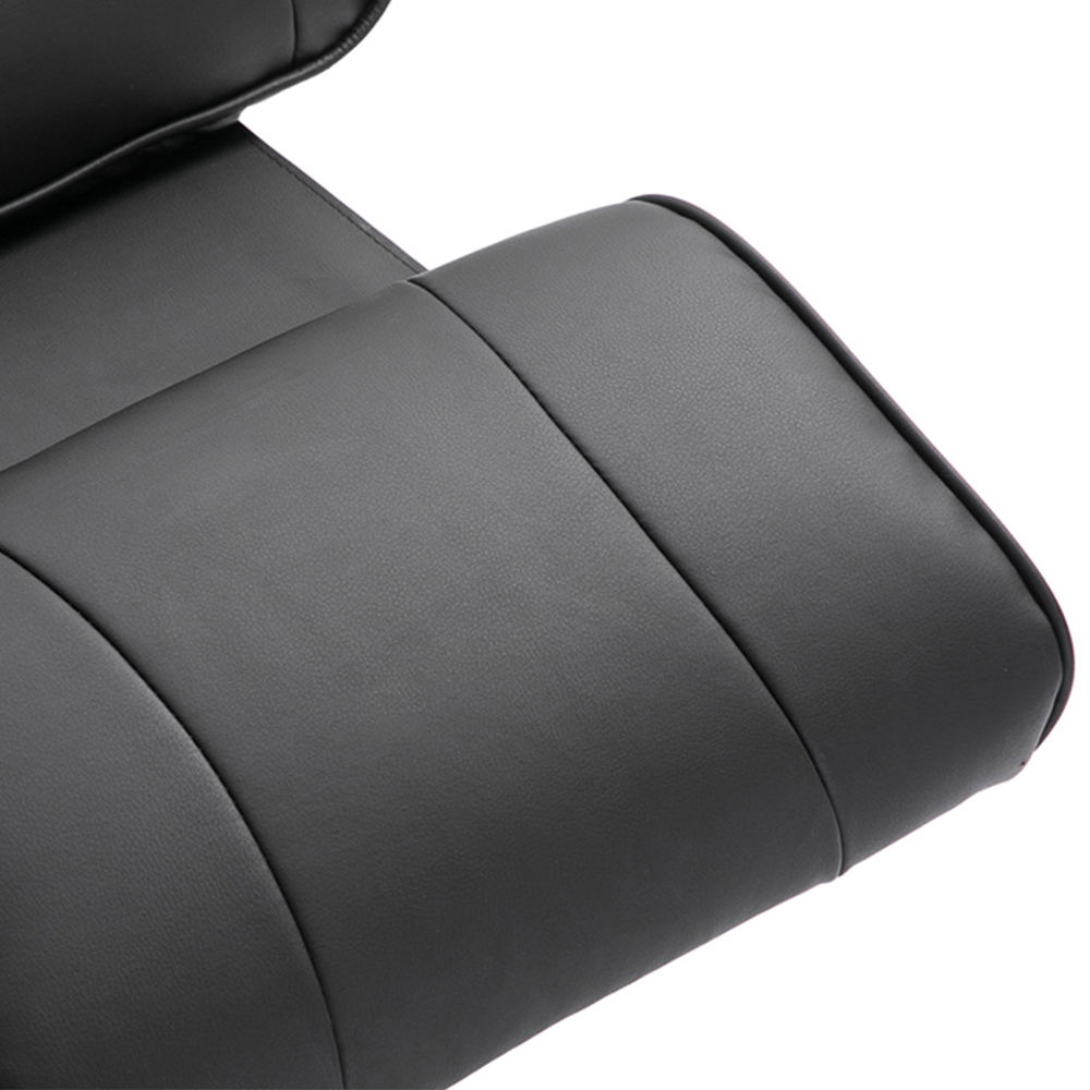 HOMCOM Black Manual Recliner Swivel Reclining Chair Image 2