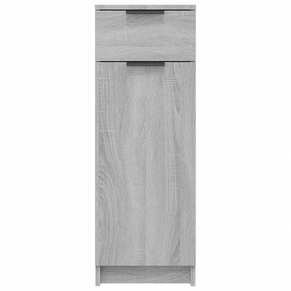 vidaXL Single Door Single Drawer Grey Sonoma Bathroom Cabinet Image 4