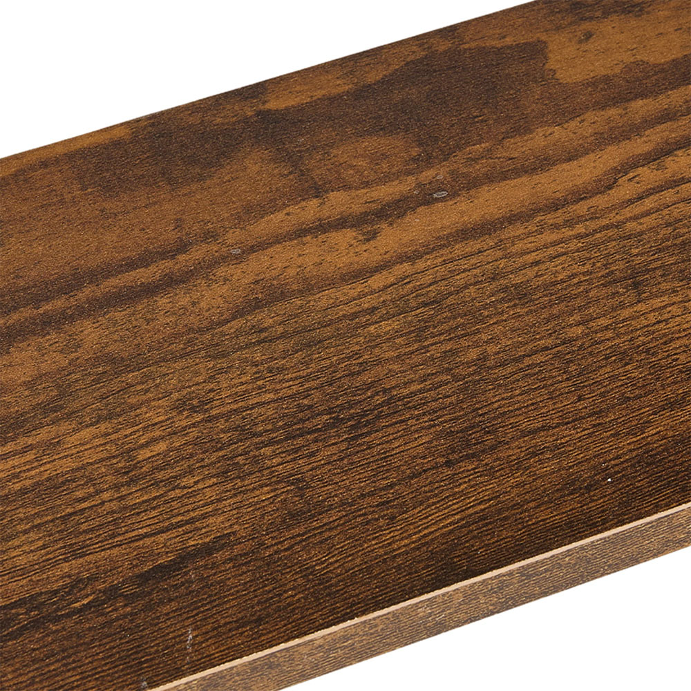 Living and Home Brown Wood Effect Narrow Console Table with Steel Frame Image 6