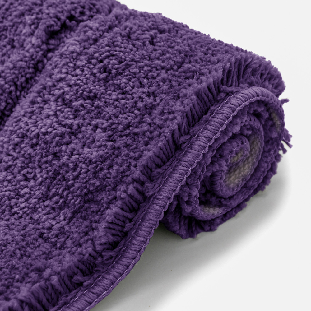 Mayfair Purple Micro Fibre Bath Mat Set Image 5