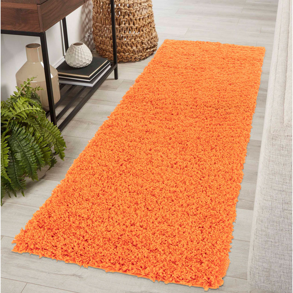 Desire Rugs Oxford Orange Plain Shaggy Rug 120 x 170cm Image 5