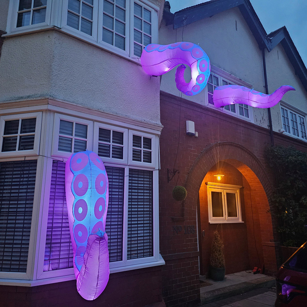 Samuel Alexander LED Large Inflatable Octopus Tentacles Halloween Decoration 3 Pack Image 4