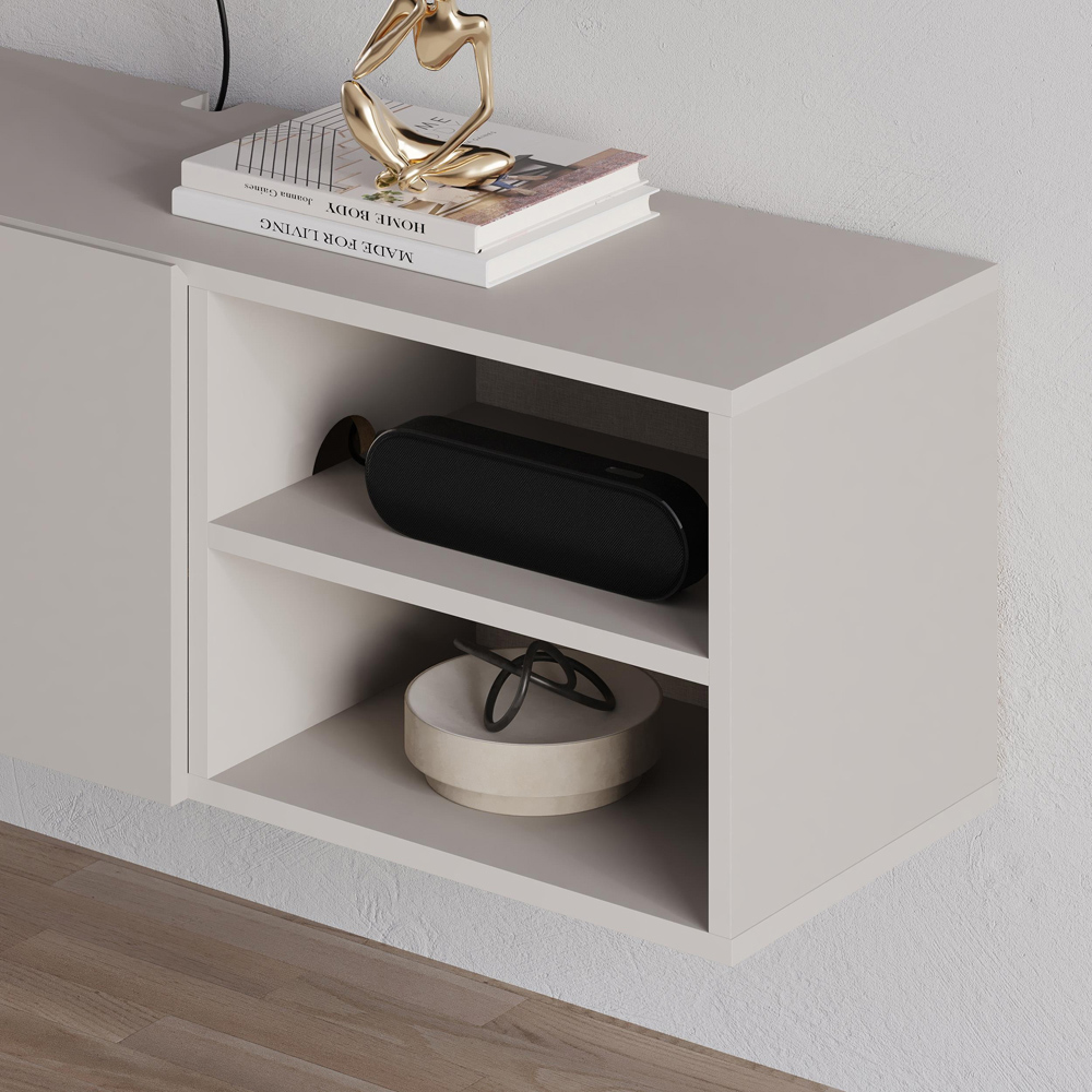 Decortie Conrad 2 Door 2 Shelf Sandstone TV Unit Image 4