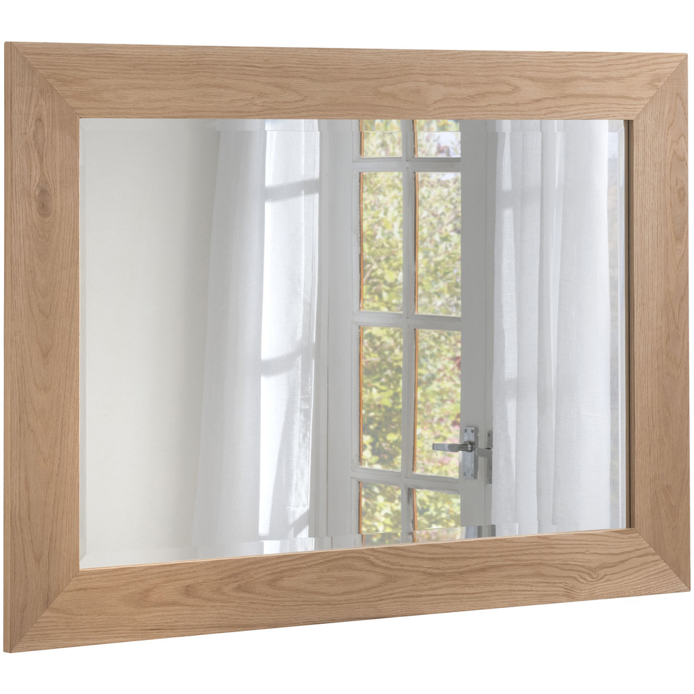 Yearn Bevelled Oak Effect Framed Wall Mirror 68 x 93cm Image 1