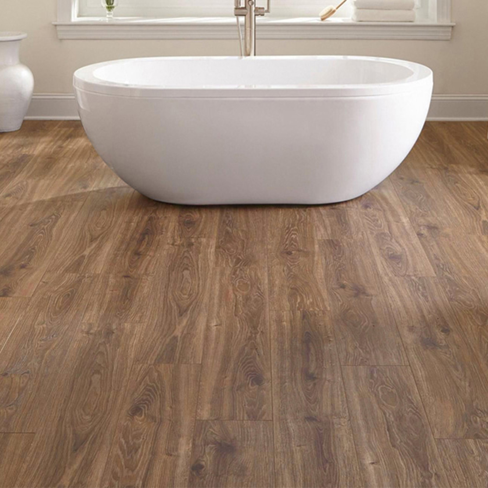 Living and Home PVC Brown Wood Plank Flooring 36 Pack Image 1