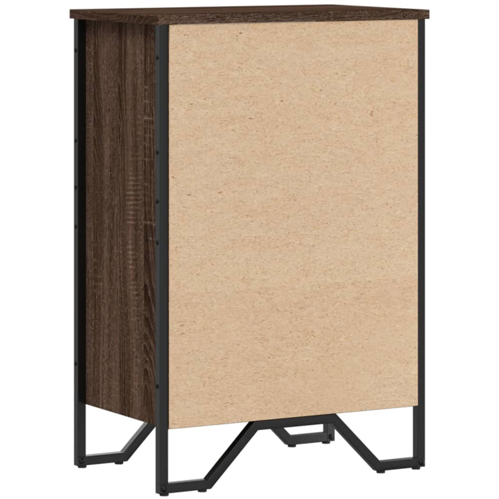 vidaXL 2 Shelf Brown Oak Bookcase Image 5
