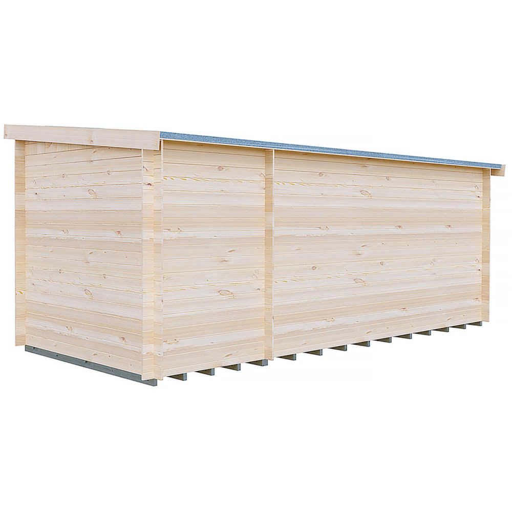Shire Walsoken 8 x 17ft Dual-Purpose Pent Garden Log Cabin with Integral Storage Image 4