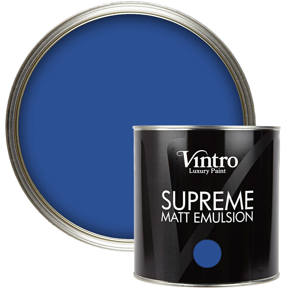 Vintro Paint Cobalt Matt Emulsion Interior Paint 2.5L Image 1