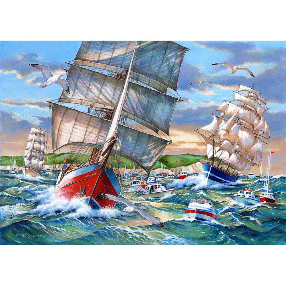 The House of Puzzles Tall Ships 1000 Piece Jigsaw Puzzle Image