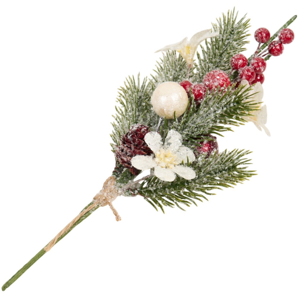 White Flower Red Berry Pick Image 3