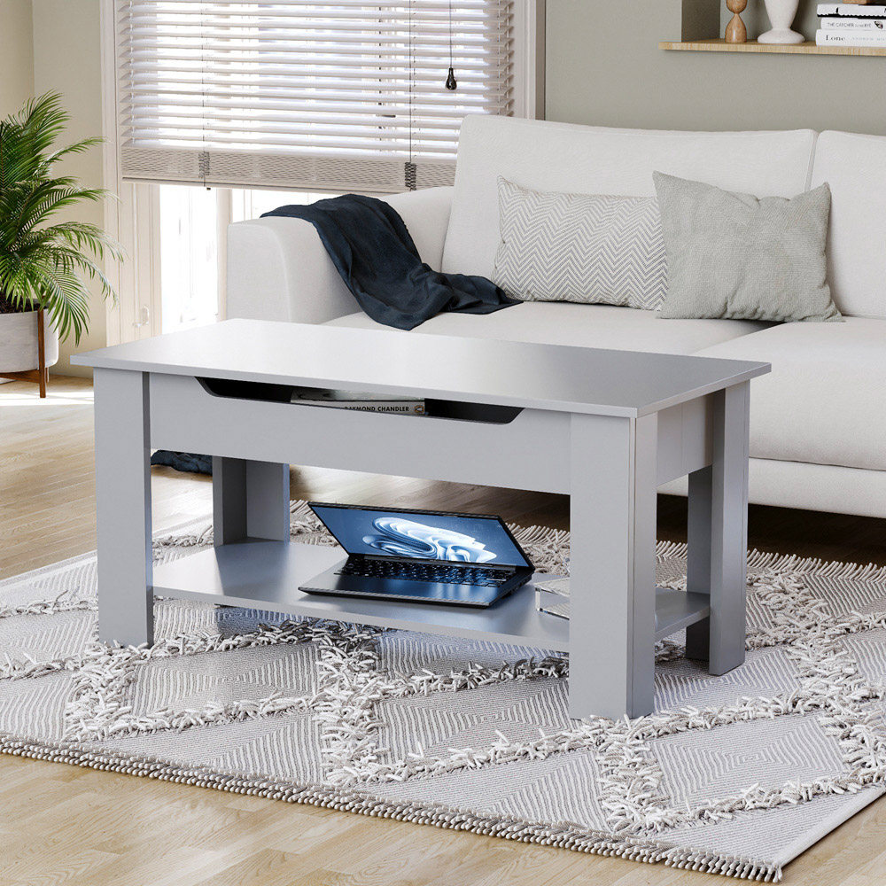 Vida Designs Grey Lift Up Coffee Table Image 4