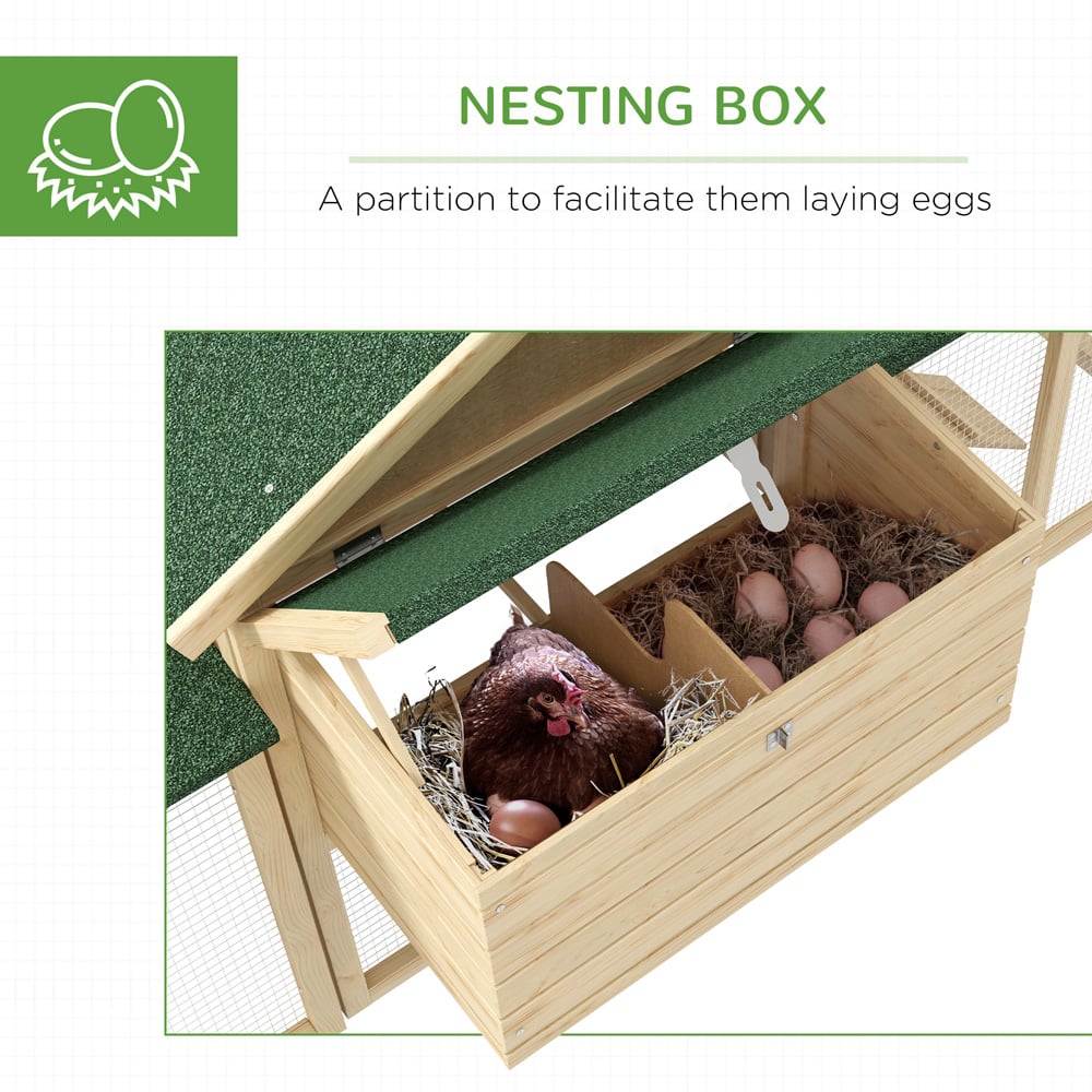PawHut Wooden Large Chicken Coop with Run Image 6