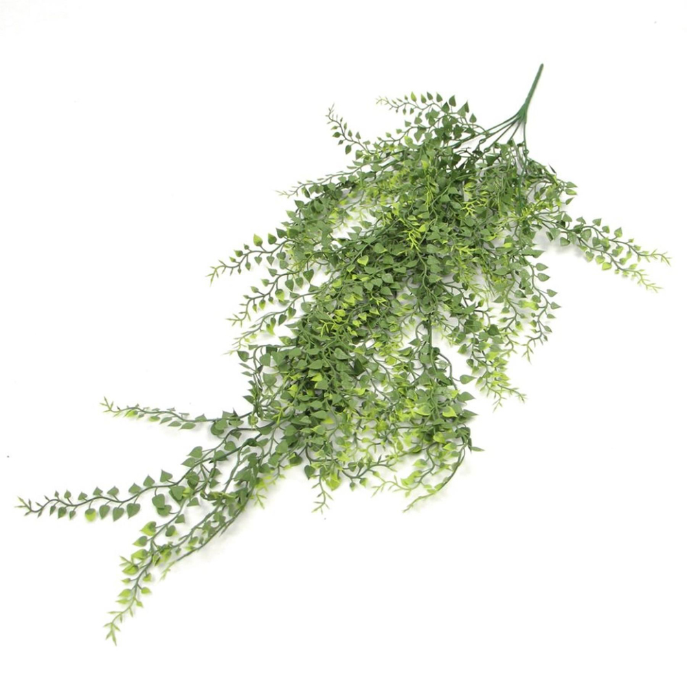 Leaf Trailing Button Fern Foliage Hanging UV and Fire Resistant Artificial Plant 82cm 6 Pack Image 2