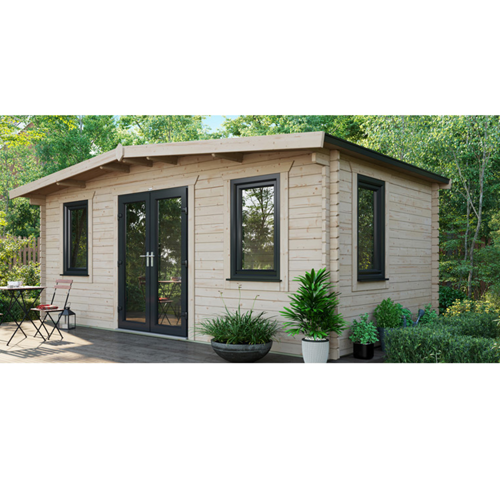 Power Sheds 10 x 18ft Centre Double Door Chalet Log Cabin Image 9
