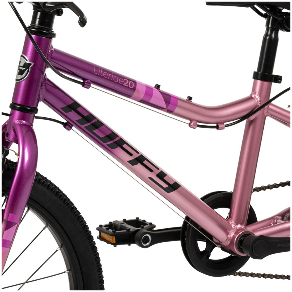 Huffy Literide Junior Girls 7 Speed 20 inch Alloy Neon Nebula Pink and Grey Bike Image 2