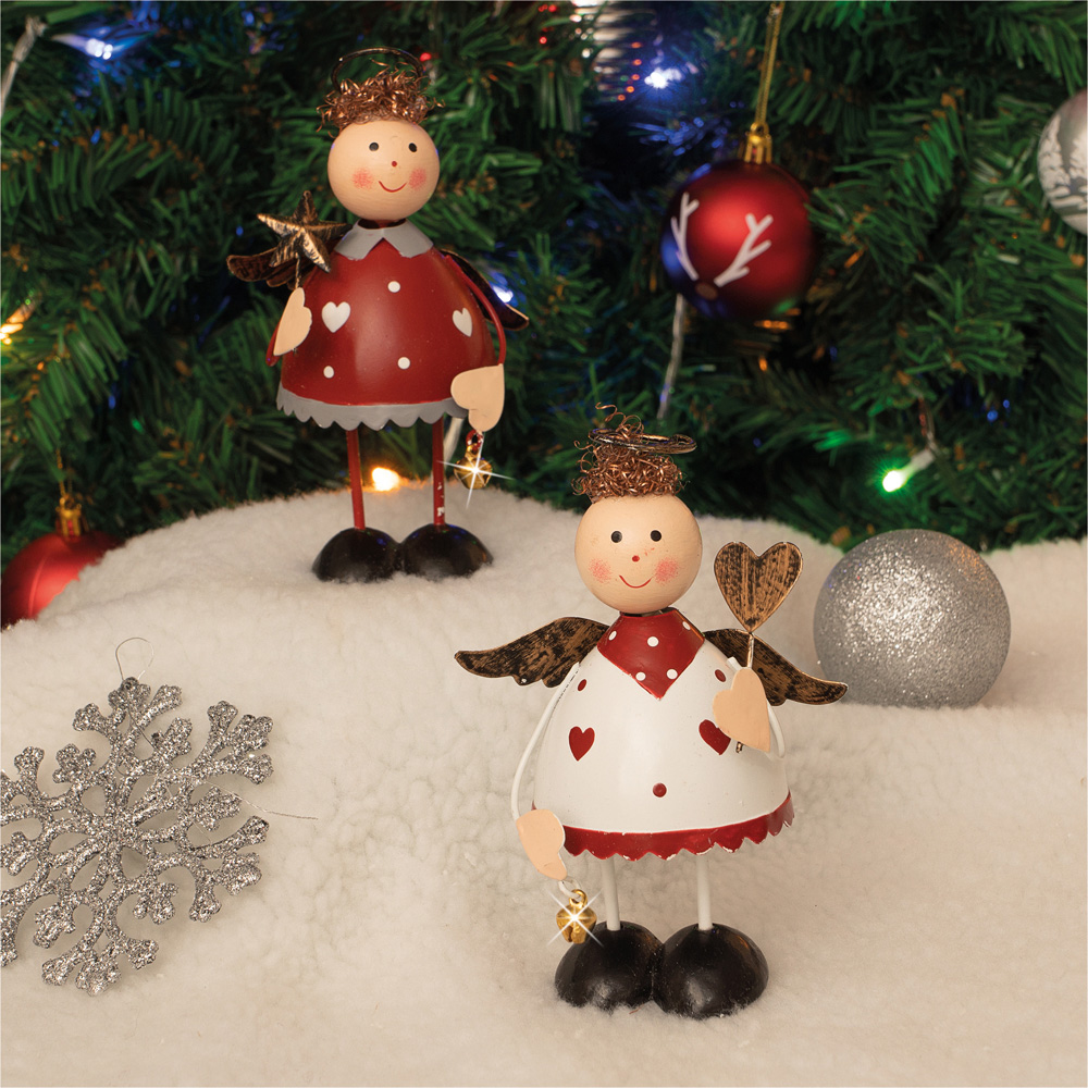 St Helens Red Coat Metal and Wood Angel Image 7