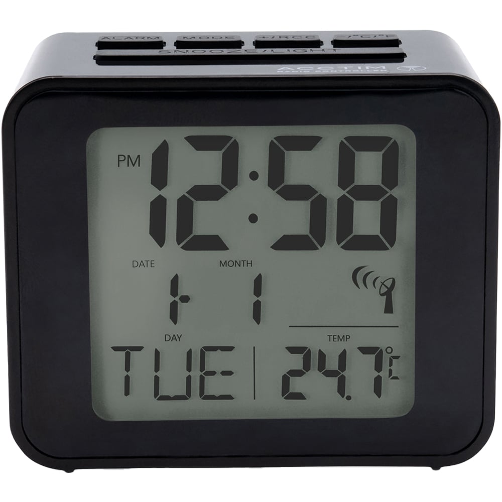 Acctim Cole RC Black Digital Alarm Clock Image 2
