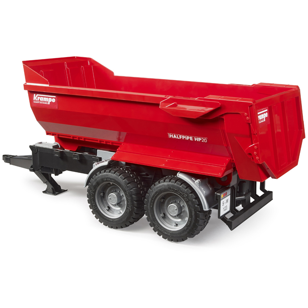 Bruder Kids Krampe Tandem-Halfpipe Tipping Trailer Playset Model Image 7