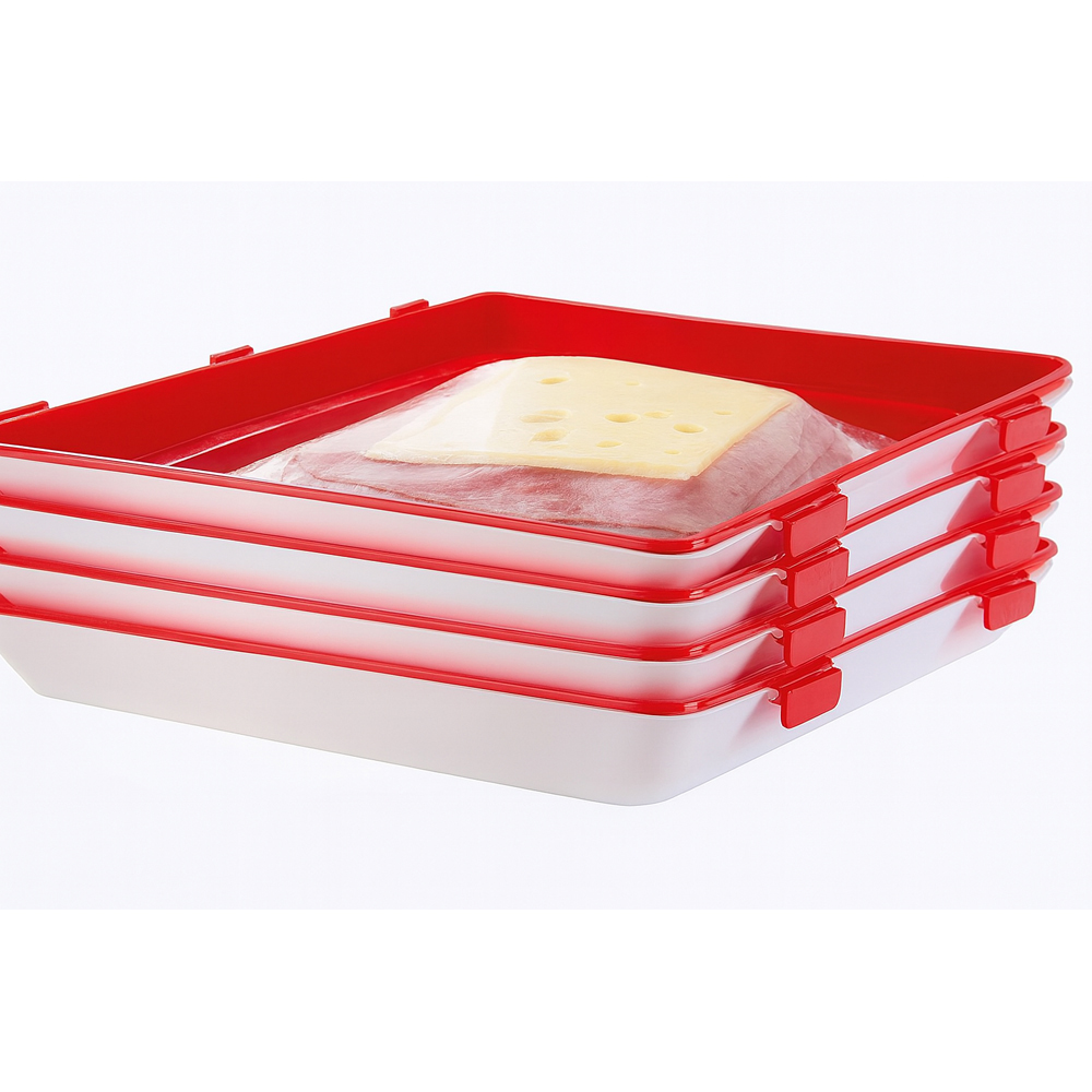 Avilo 2 Piece Stretch Lid Food Storage Tray Image 3