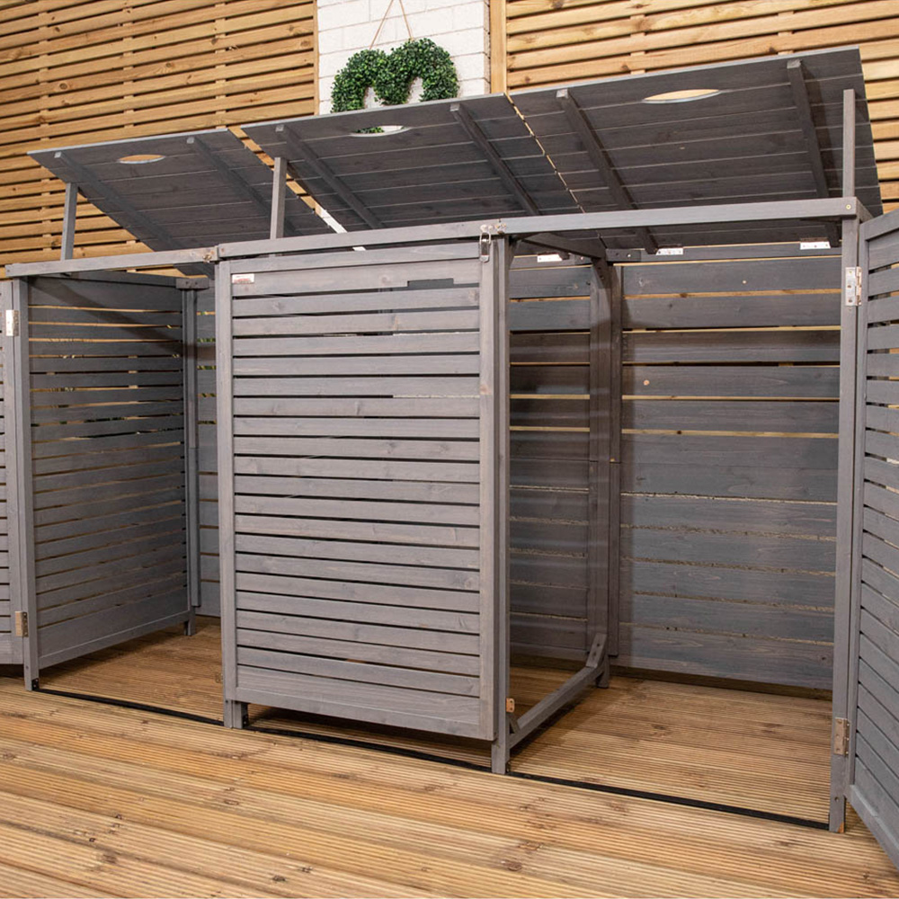 Samuel Alexander Grey Washed Back Panels for Sa-Bins Triple Bin Storage 6 Pack Image 3
