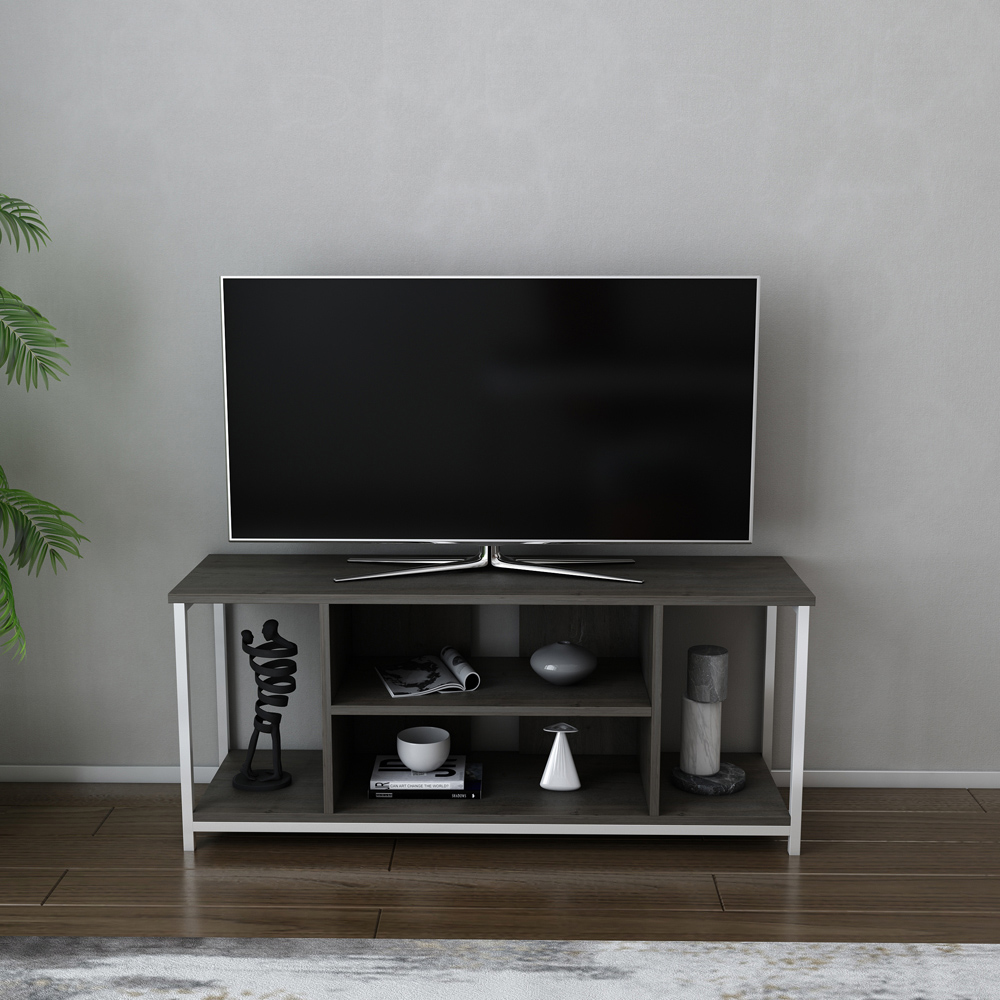 Decorotika Rinaldo 4 Shelf White Wenge TV Stand for 55 inch TV Image 3