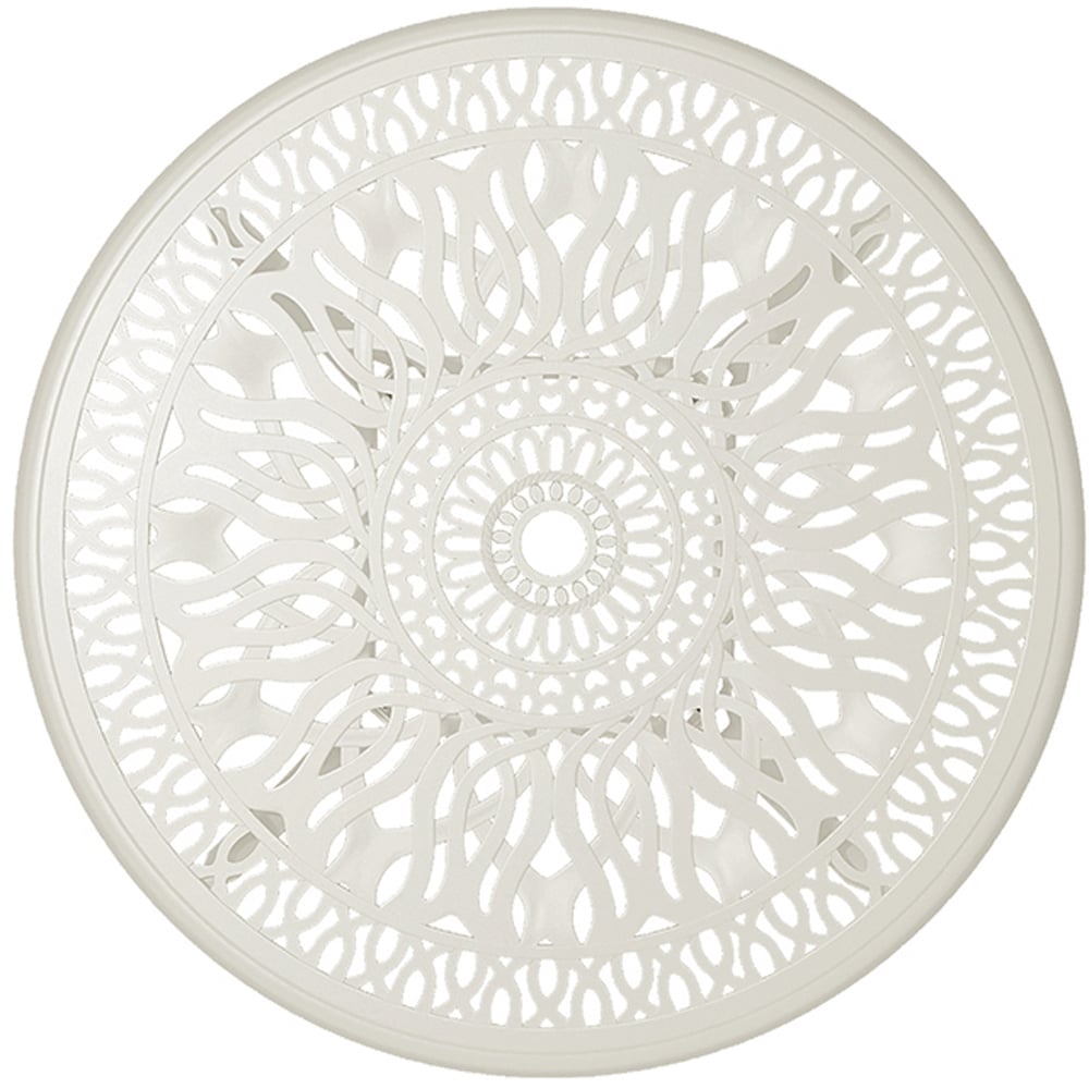 Living and Home White Round Bistro Coffee Table Image 3