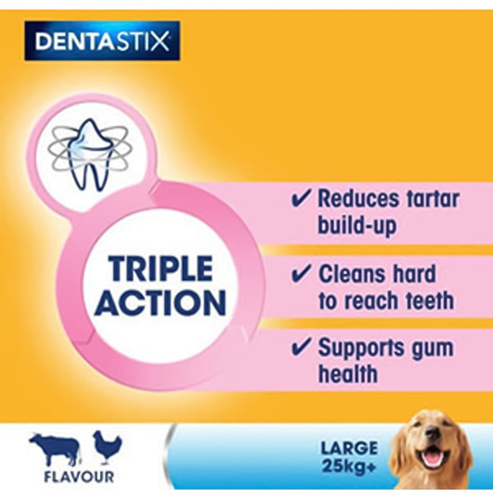 Pedigree Dentastix Daily Oral Care Large Adult Dog Stick Treat 1.62kg 42 Pack Image 7