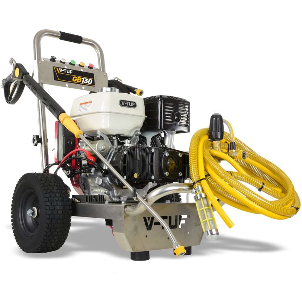 V-TUF GB130SSE 13HP Industrial Gearbox Driven Honda Petrol Pressure Washer 250Bar Image 4