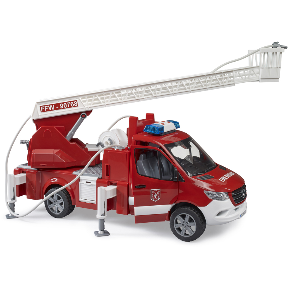 Bruder Kids MB Sprinter Fire Engine with Ladder Water Pump Playset Model Image 8