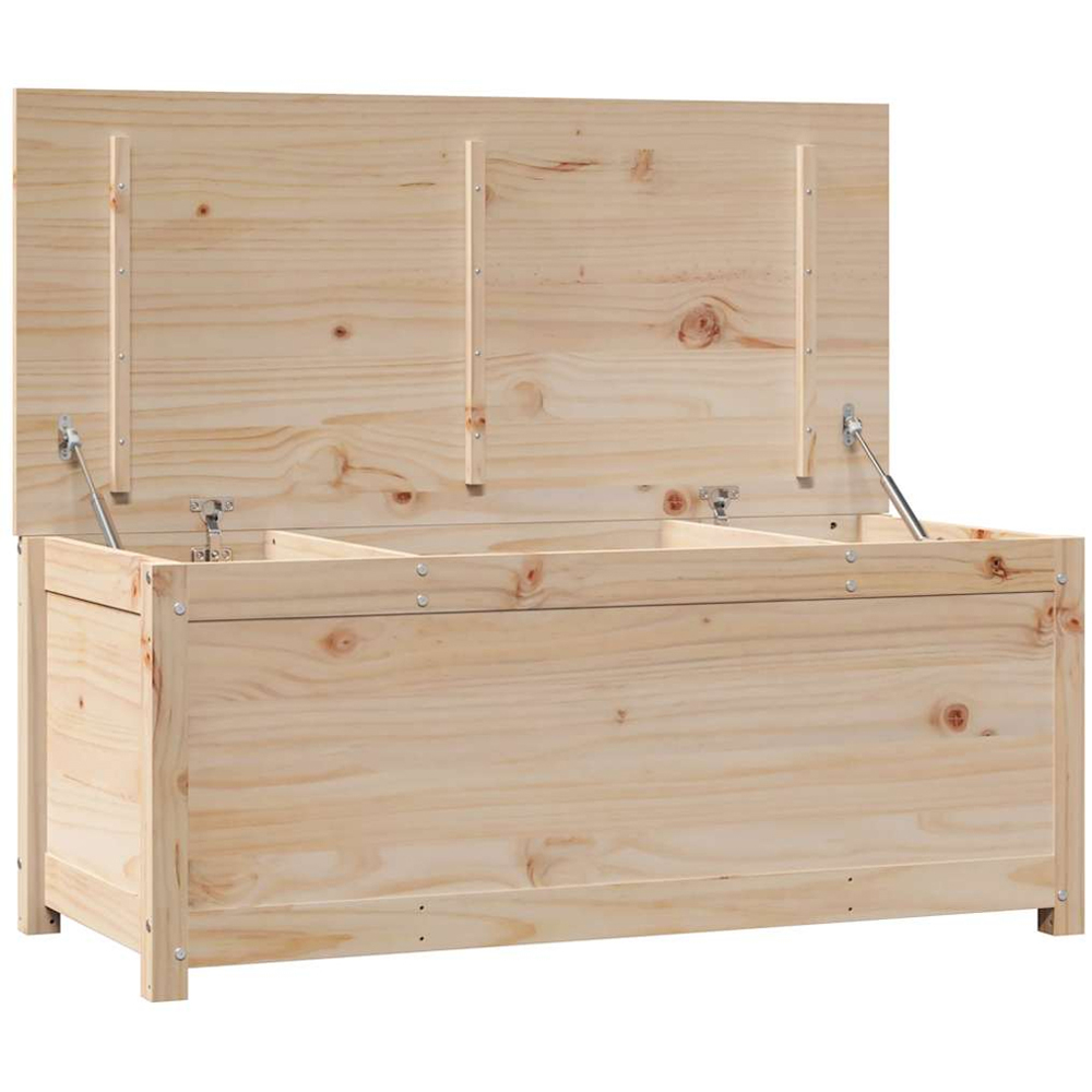 vidaXL Natural Solid Pinewood Storage Box with Lift Up Lid Image 6