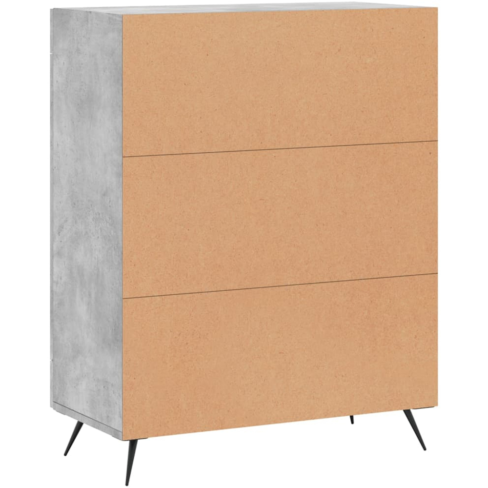 vidaXL 2 Door Concrete Grey Sideboard Image 8