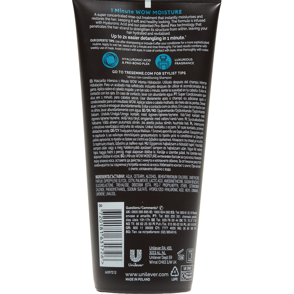 TRESemme 1 Minute Wow Moisture Intensive Treatment Image 3