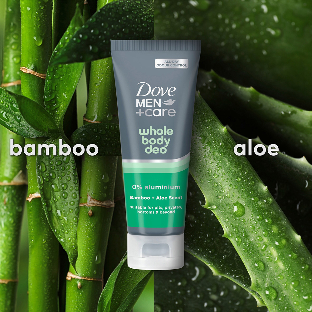 Dove Men+Care Whole Body Bamboo and Aloe Deodorant Odour Control Cream 75ml 6 Pack Image 6