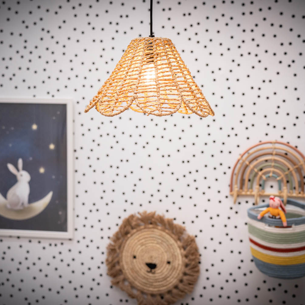 ValueLights Vine Rattan Flower Pendant Lamp Shade Image 3