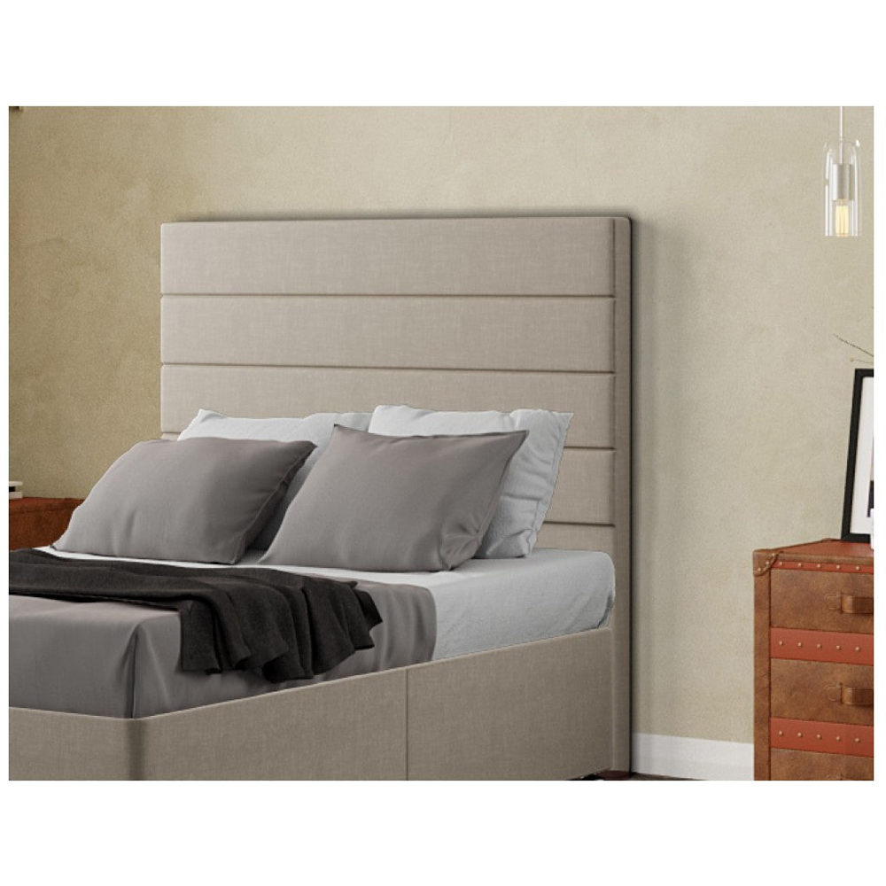 Eleganza George King Size Cream Malham Weave Floor Standing Headboard Image 4