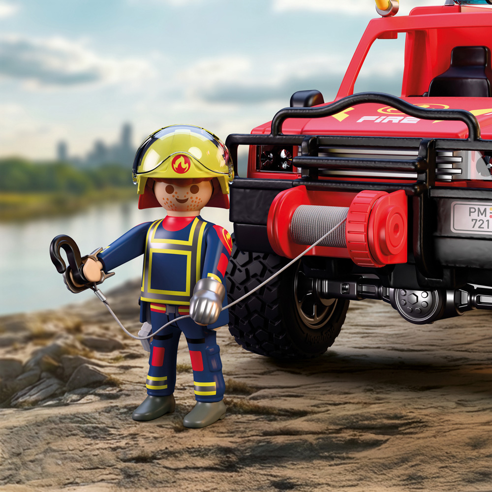 Playmobil Fire Pickup Truck Play Set 79 Piece Image 6