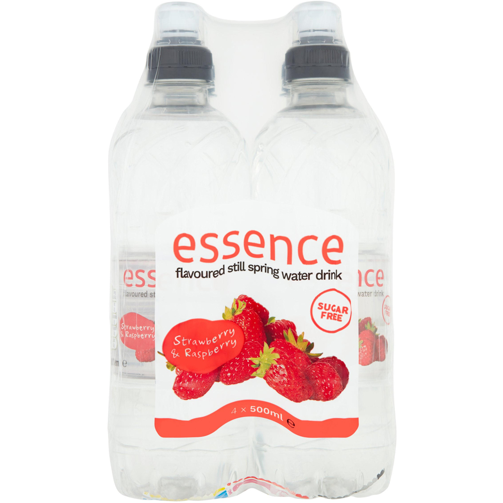 Essence Strawberry and Raspberry Still Spring Water 4 x 500ml Image
