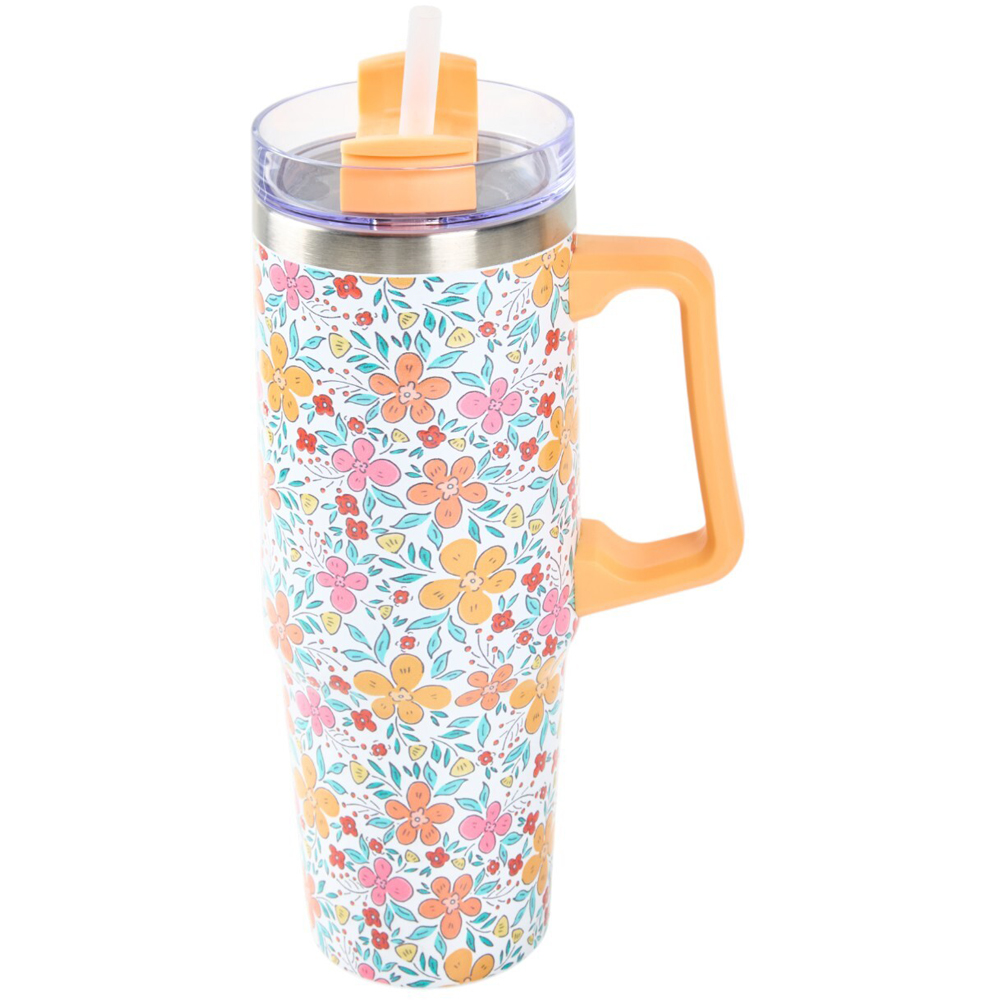 Nitro Stainless Steel Floral Vacuum Tumbler Image 1