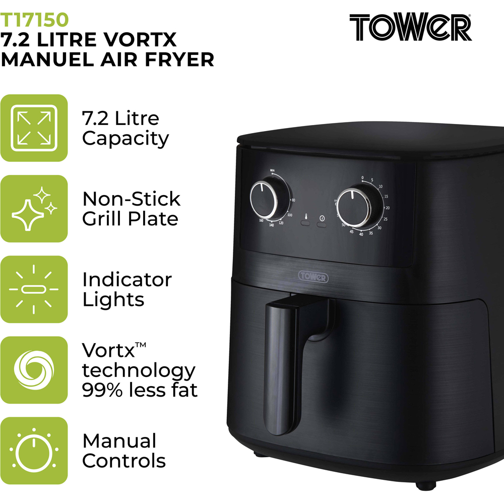 Tower Vortx T17150 Manual Air Fryer 7.2L Image 2