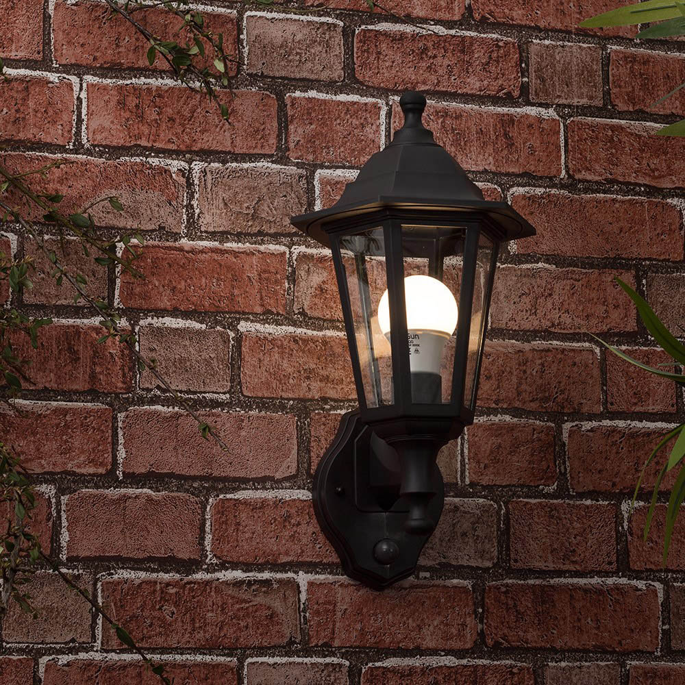 ValueLights Mayfair Black Wall Lantern Image 2