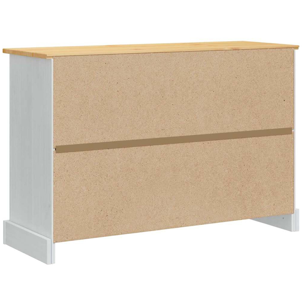 vidaXL 2 Door 5 Drawer White Storage Chest Image 6