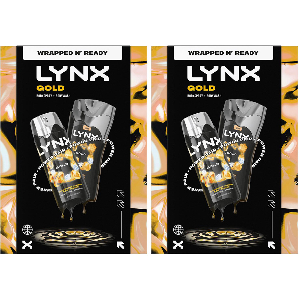 Lynx Gold Oud and Vanilla Body Wash and Deodorant Duo Gift Set 2 Pack Image 1